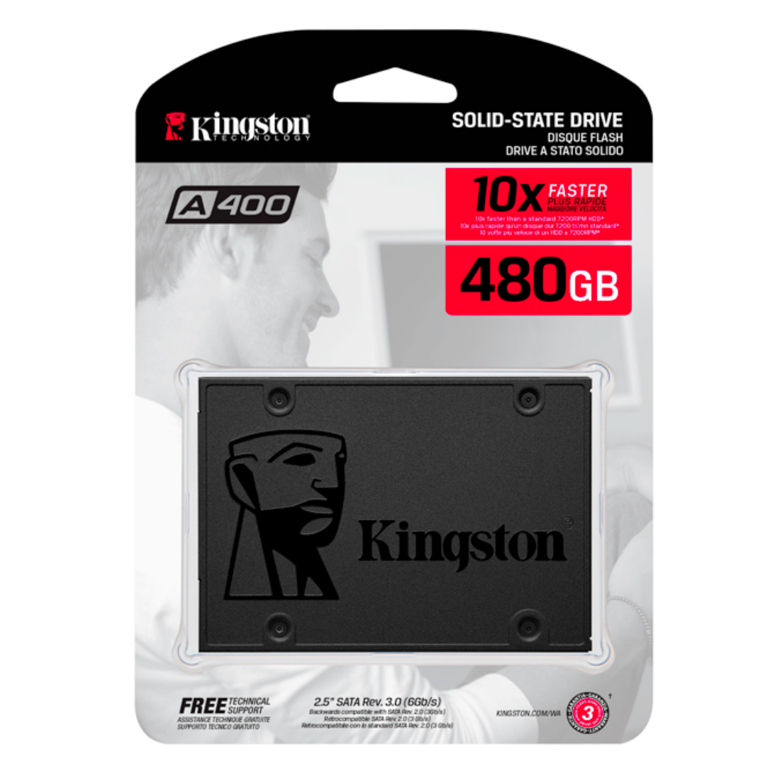 Твердотельный накопитель SSD Kingston SA400S37/480G SATA 7мм