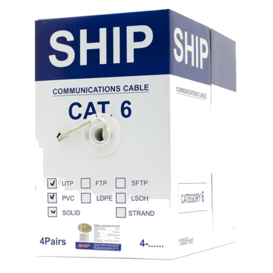 Кабель сетевой SHIP D165-P Cat.6 UTP 30В PVC