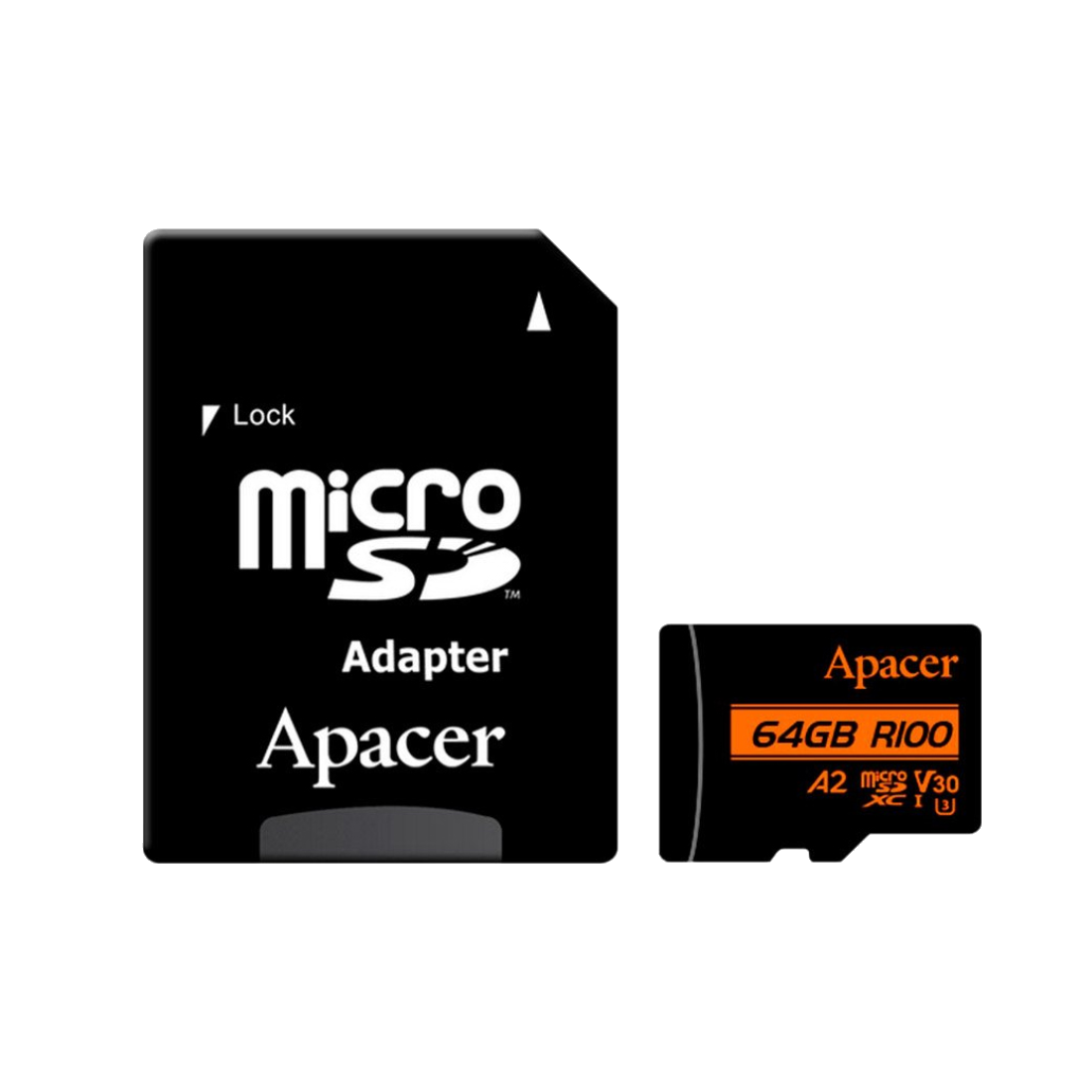 Карта памяти Apacer AP64GMCSX10U8-R 64GB с адаптером SD