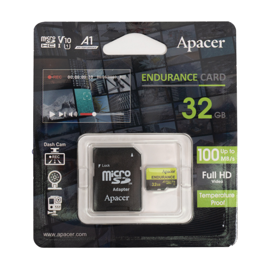 Карта памяти Apacer AP32GEDM0D05-R 32GB с адаптером SD