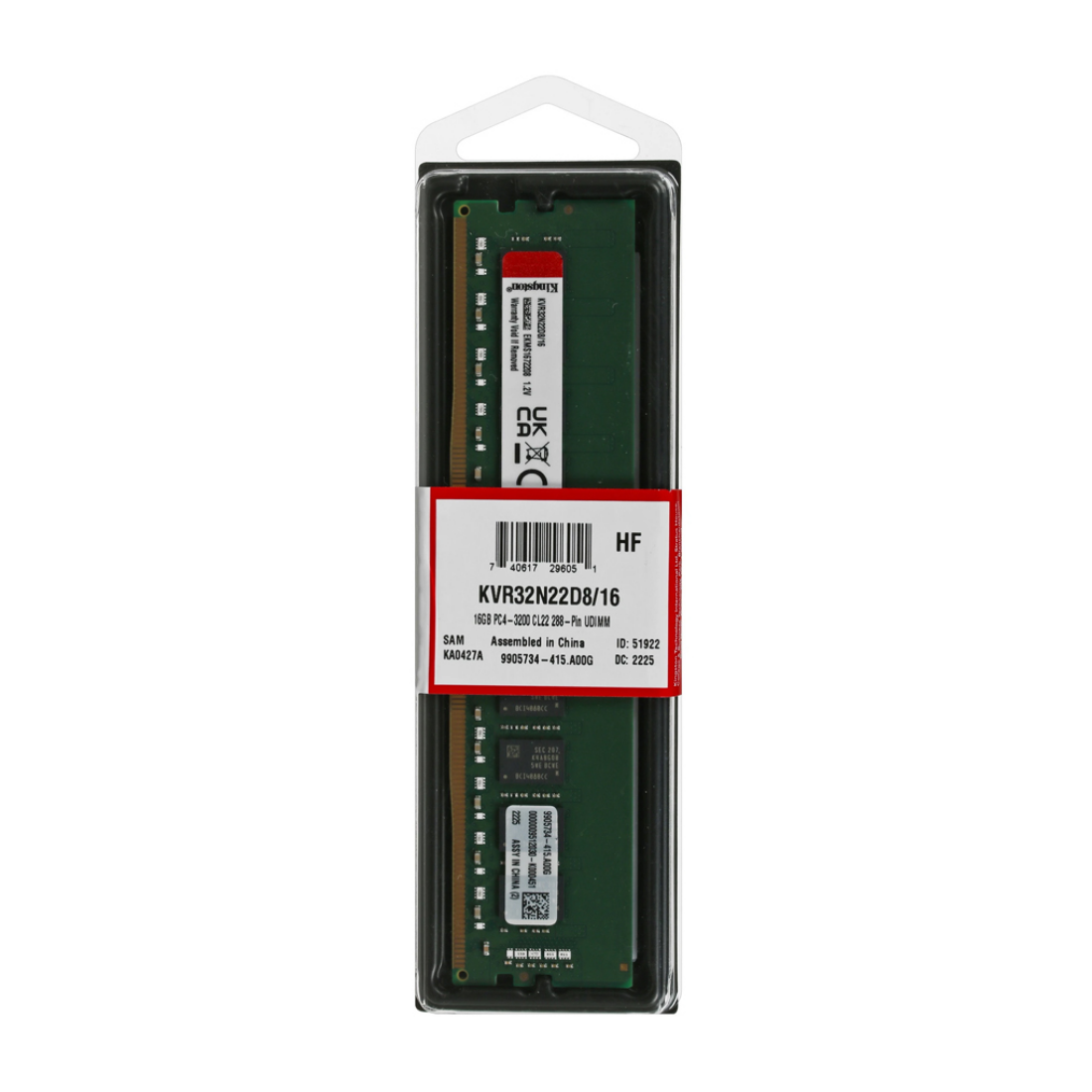 Модуль памяти Kingston KVR32N22D8/16WP DDR4 16GB 3200MHz