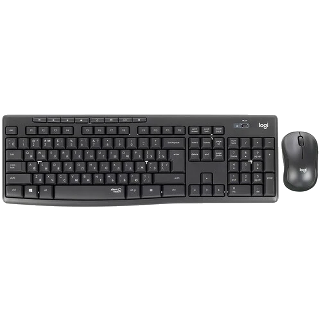 Комплект беспроводной Logitech MK295 SilentTouch, графит, RUS, 2.4 ГГц, клавиатура+мышь