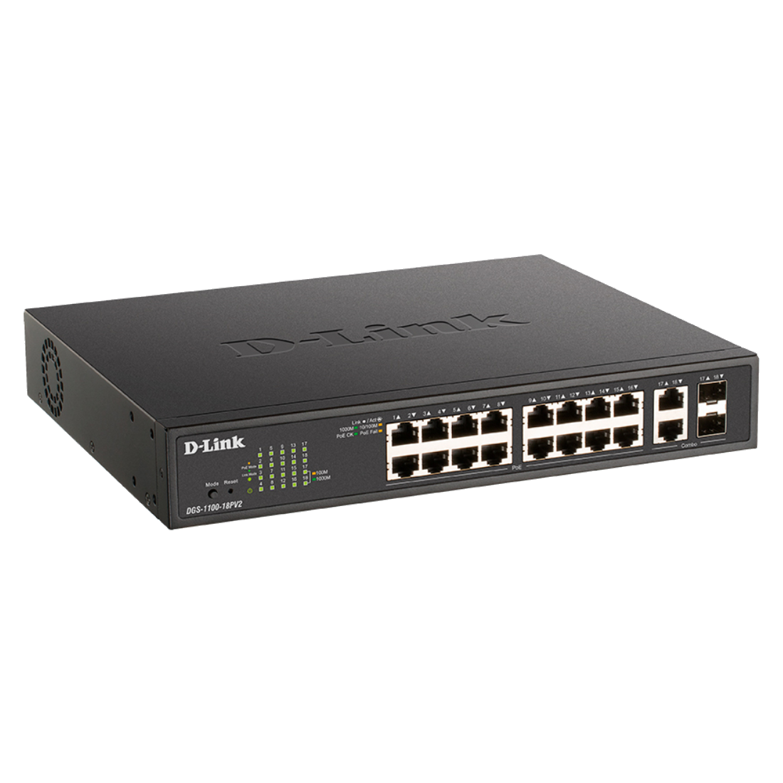 Коммутатор D-Link DGS-1100-18PV2/A3A