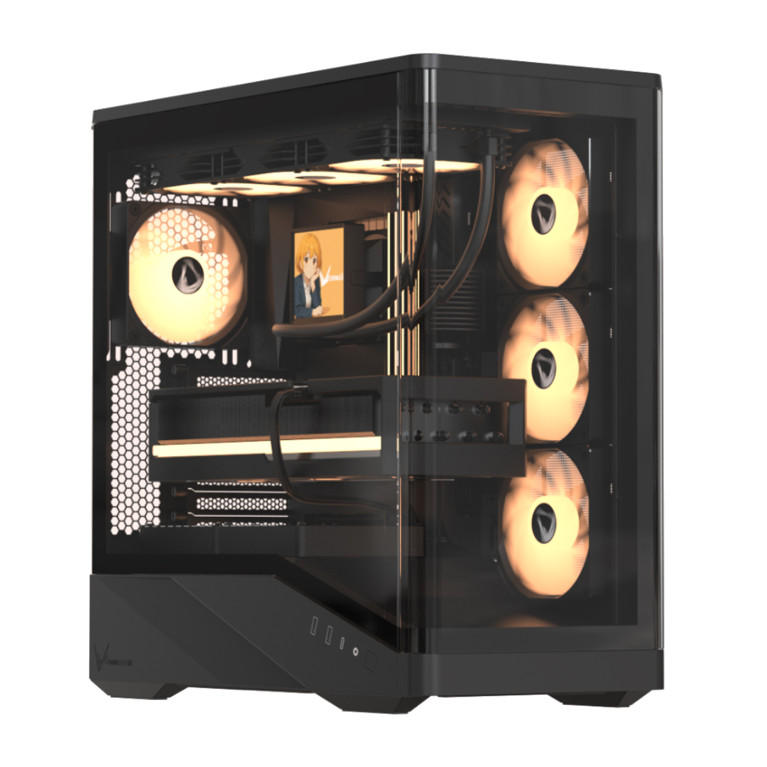 Компьютерный корпус Formula V Crystal U9 PA Black без Б/П