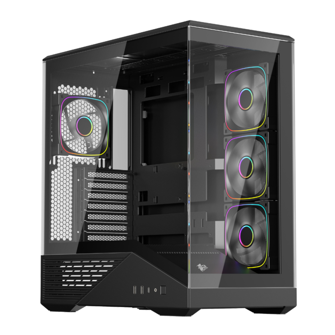 Компьютерный корпус 1STPLAYER FIREBASE GM7 Black без Б/П