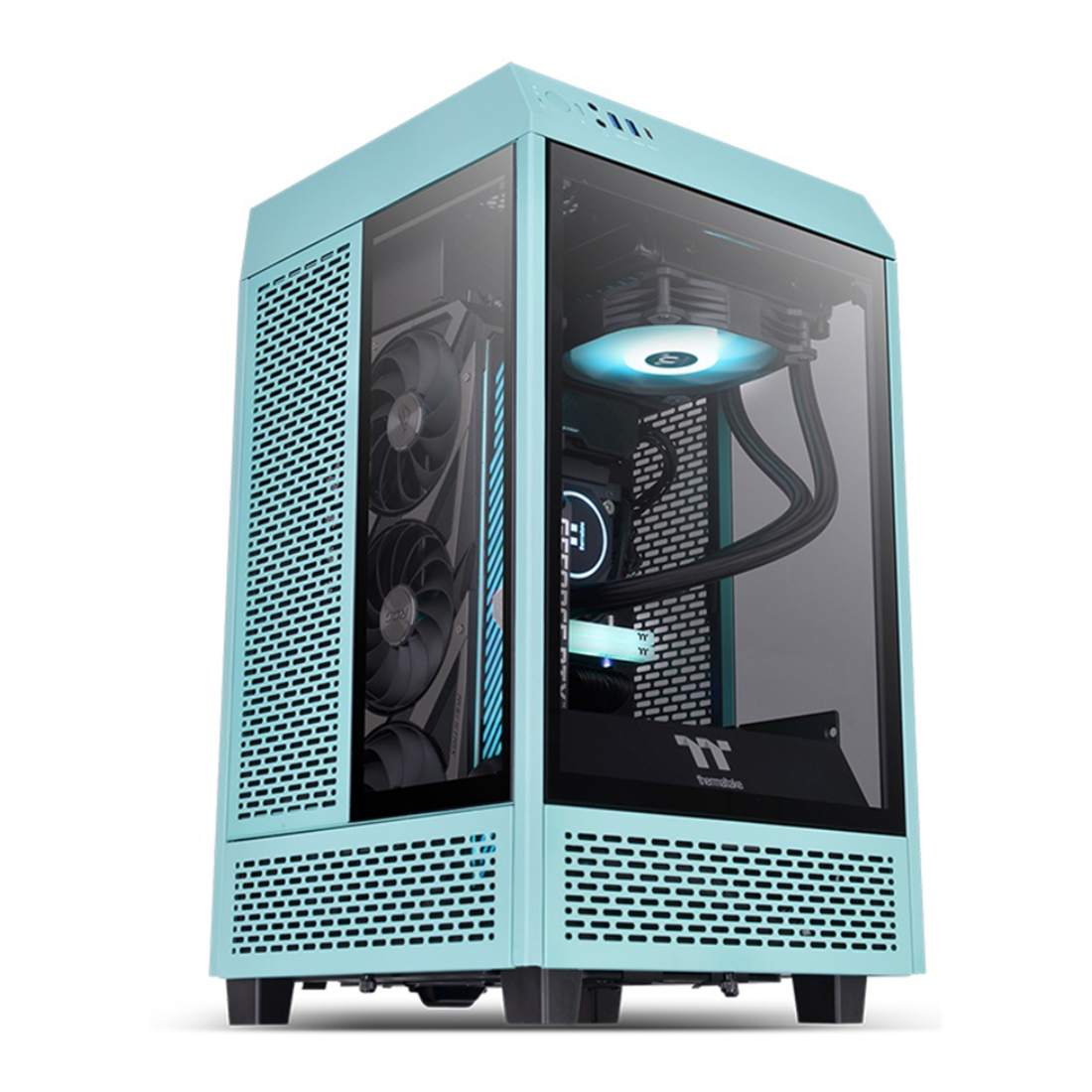 Компьютерный корпус Thermaltake The Tower 100 Turquoise без Б/П