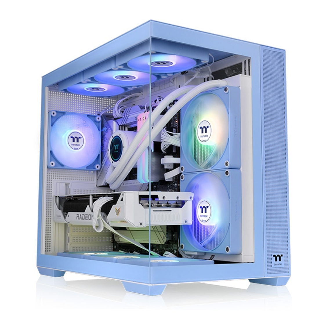 Компьютерный корпус Thermaltake View 380 TG ARGB Hydrangea Blue без Б/П