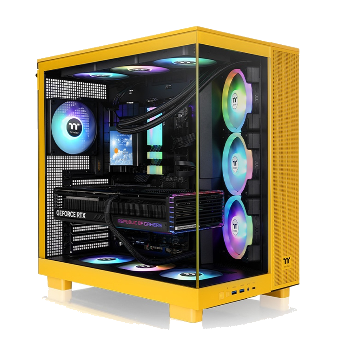 Компьютерный корпус Thermaltake View 380 XL TG ARGB Bumblebee без Б/П