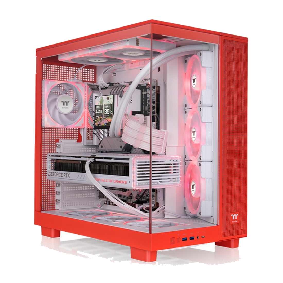 Компьютерный корпус Thermaltake View 380 XL TG ARGB Flaming Orange без Б/П