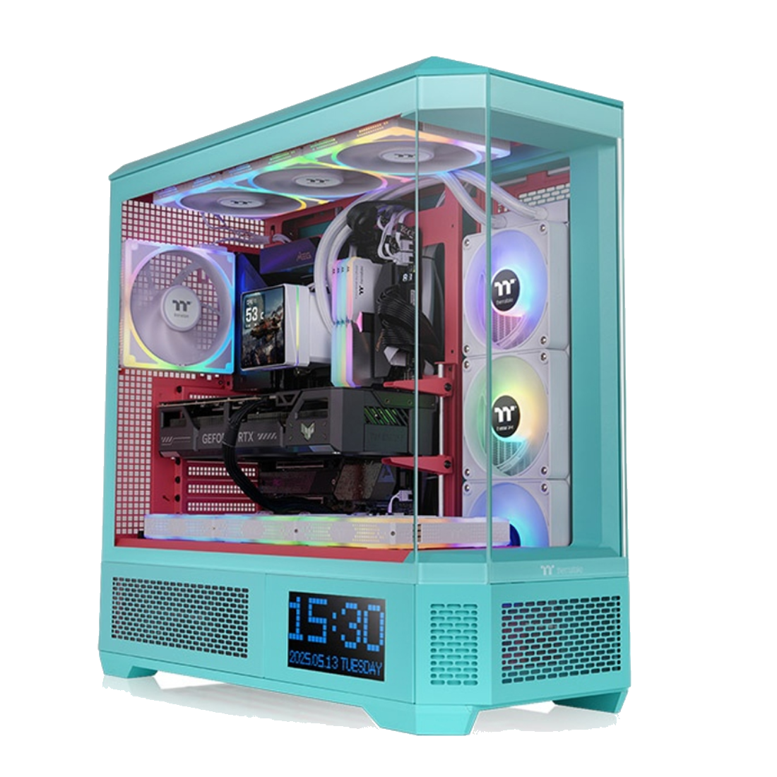 Компьютерный корпус Thermaltake View 600 TG Mint Strawberry без Б/П