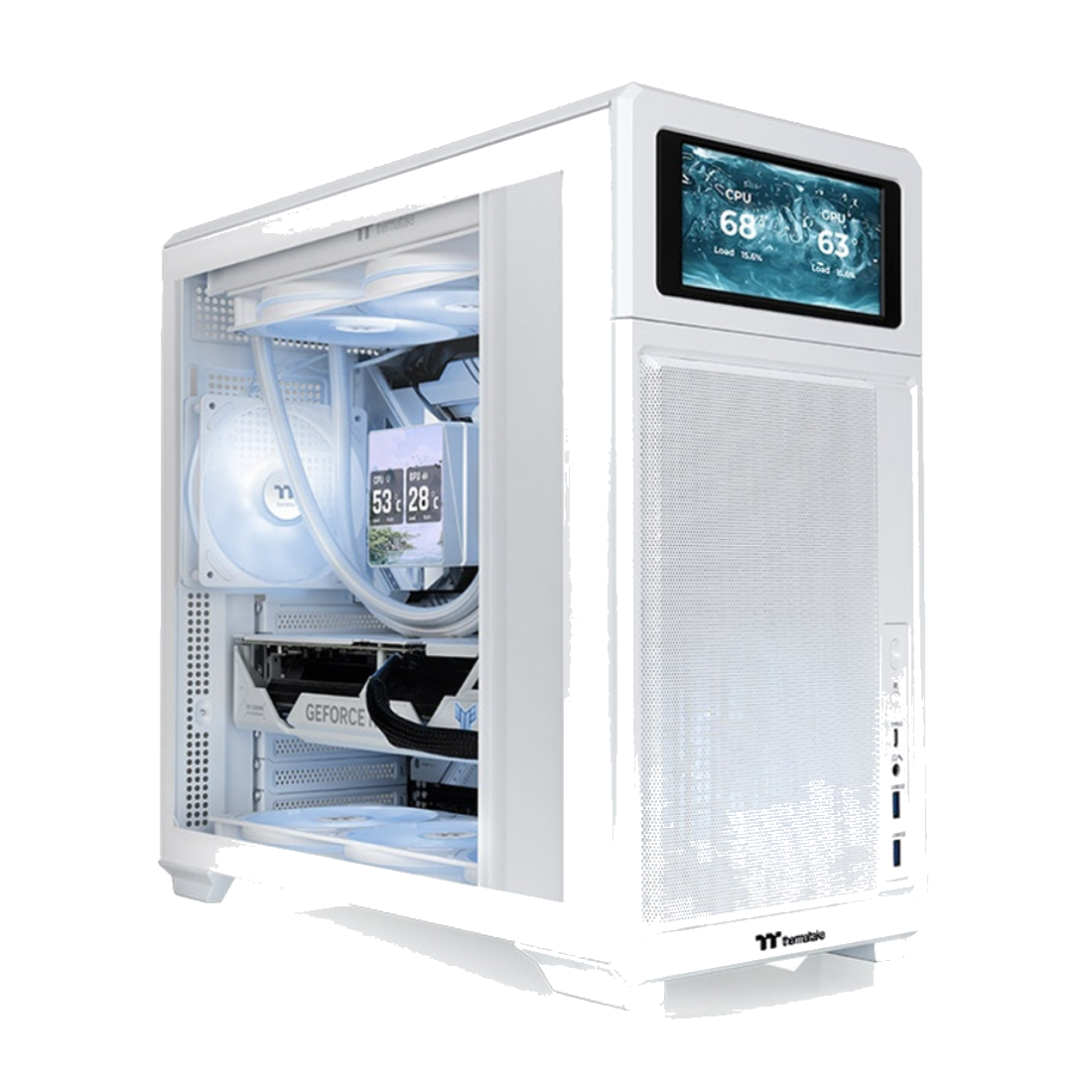 Компьютерный корпус Thermaltake TR300 TG Snow без Б/П